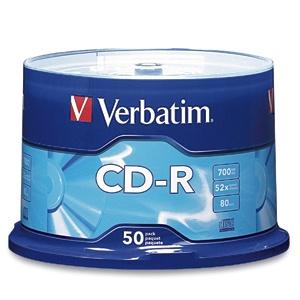 Verbatim Torre de Discos Virgenes para CD, CD-R, 50 Piezas