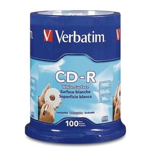 Verbatim Discos Virgenes para CD, CD-R, 52x, 100 Discos (94712)