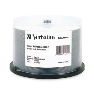 Verbatim Discos Virgenes para CD, CD-R, 52x, 50 Discos (94755)