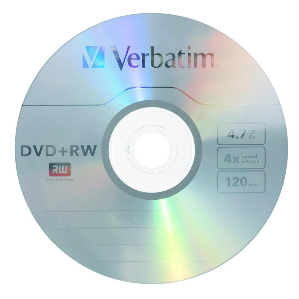Verbatim Discos Virgenes DataLifePlus para DVD, DVD+RW, 4.7GB, 4x, 10 Discos