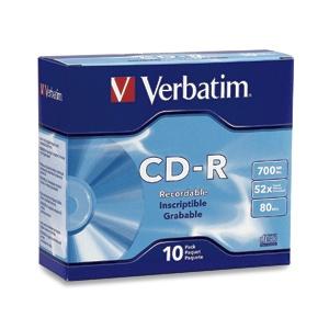 Verbatim Discos Virgenes para CD, CD-R, 52x, 10 Discos (94935)