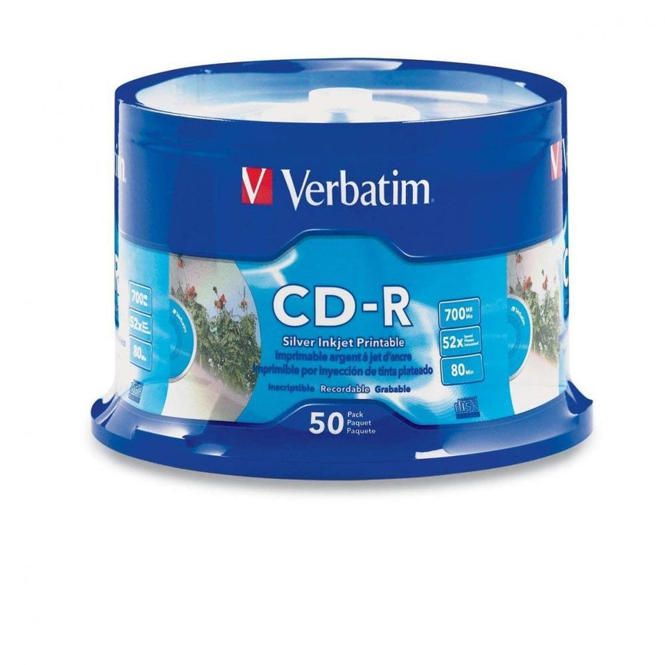 Verbatim Discos Vírgenes para CD, CD-R, 52x, 50 Discos (95005)