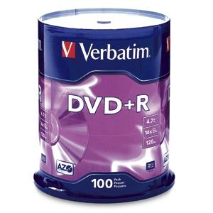 Verbatim Torre de Discos Virgenes, DVD+R, 16x, 4.7GB, 100 Piezas (95098)