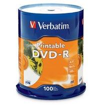 Verbatim Torre de Discos Virgenes para DVD, DVD-R, 16x, 100 Discos