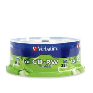 Verbatim Torre de Discos Virgenes para CD, CD-RW, 25 Discos