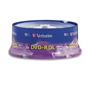 Verbatim Torre de Disco Vírgen para DVD, DVD+R DL, 8x, 8.5 GB, 15 Piezas