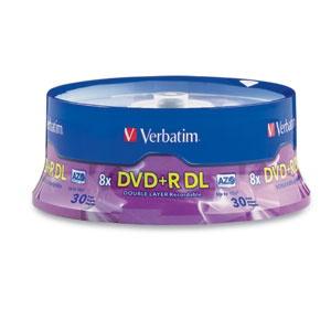 Verbatim Torre de Discos Virgenes para DVD, DVD+R DL, 8x, 8.5GB, 30 Piezas