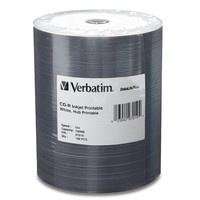 Verbatim Torre de Discos Virgenes CD-R, 700MB, 52X, Blanco, Superficie Imprimible, 100 Piezas