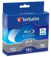 Verbatim Torre de Discos Virgenes para Blu Ray, BD-R, 6x, 10 Piezas (97238)