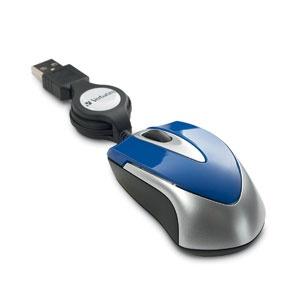 Mouse Verbatim Travel Óptico 97249, USB, Azul