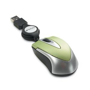 Mini Mouse Verbatim Óptico Travel, USB, Verde