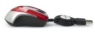 Mouse Verbatim Travel Óptico 97255, USB, Rojo