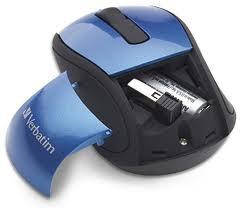 Mouse Verbatim Travel Óptico 97471, Inalámbrico, Azul