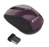 Mouse Verbatim Travel Óptico 97473, Inalámbrico, Morado