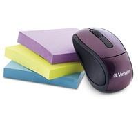 Mouse Verbatim Travel Óptico 97473, Inalámbrico, Morado