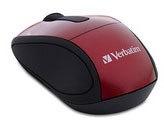 Mouse Verbatim Travel Óptico 97540, Inalámbrico, Rojo