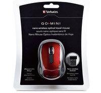Mouse Verbatim Travel Óptico 97540, Inalámbrico, Rojo