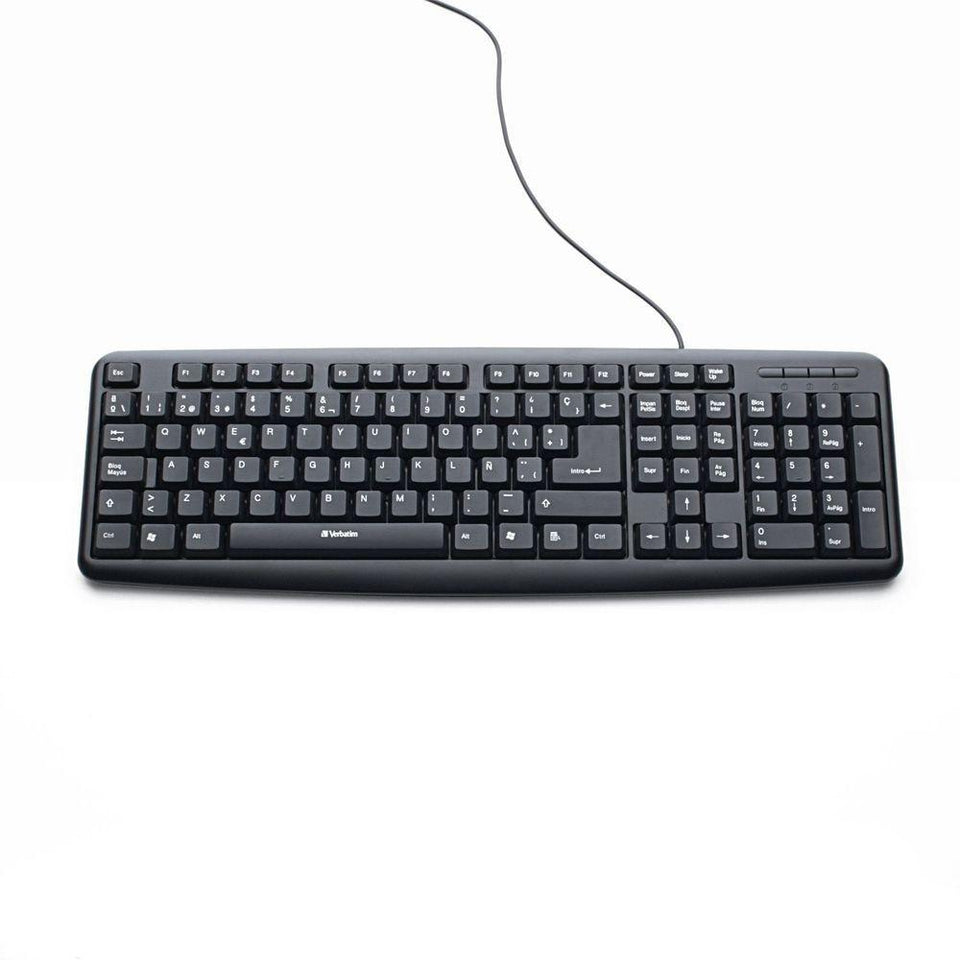 Teclado Verbatim 98121, Alámbrico, USB, Negro (Español)