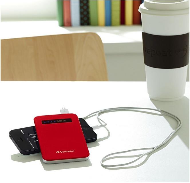 Cargador Portátil Verbatim Power Bank 98453, 4200mAh, Rojo