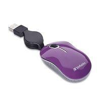 Mouse Verbatim Óptico Mini Travel, Alámbrico, USB A, Púrpura