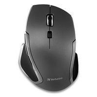 Mouse Verbatim Deluxe LED Azul con 6 Botones, Inalámbrico, Grafito