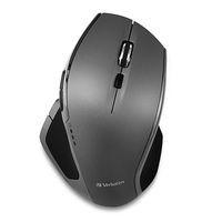 Mouse Verbatim Blue LED Desktop Deluxe, RF Inalámbrico, 1600DPI, Grafito