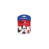 Memoria USB Verbatim 98674, 8GB, USB 2.0, Negro/Rojo/Plata - 3 Piezas