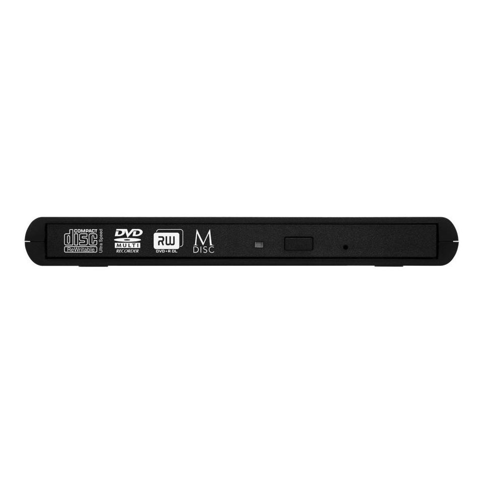 Verbatim Slimline Quemador de DVD, DVD+RW 8x / CD-RW 24x, USB 2.0, Externo, Negro
