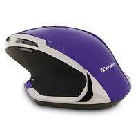 Mouse Verbatim Deluxe Blue LED 99020, RF Inalámbrico, USB, 1600DPI, Púrpura