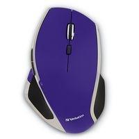 Mouse Verbatim Deluxe Blue LED 99020, RF Inalámbrico, USB, 1600DPI, Púrpura