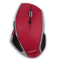 Mouse Verbatim Óptico Deluxe, Inalámbrico, USB, 1600DPI, Rojo