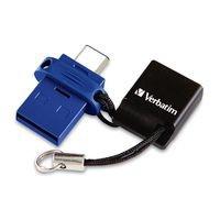 Memoria USB Verbatim Store ‘n’ Go, 64GB, USB-C 3.2, Azul
