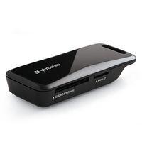 Verbatim Lector de Memoria 99236, MicroSD, USB 2.0 C, Negro