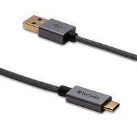Verbatim Cable USB C Macho - USB A Macho, 120cm, Negro