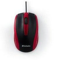 Mouse Verbatim Óptico Bravo, Alámbrico, USB, Negro/Rojo
