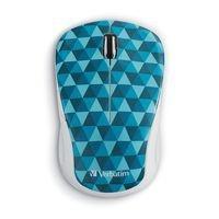 Verbatim Mouse Blue LED 99745, RF Inalámbrico, Azul/Blanco