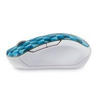 Verbatim Mouse Blue LED 99745, RF Inalámbrico, Azul/Blanco