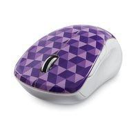 Mouse Verbatim Blue LED 99746, RF Inalámbrico, Púrpura/Blanco