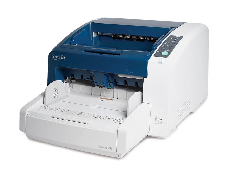 Scanner Xerox DocuMate 4799, 600DPI, Escáner Color, Escaneado Dúplex, USB 2.0, Azul/Blanco