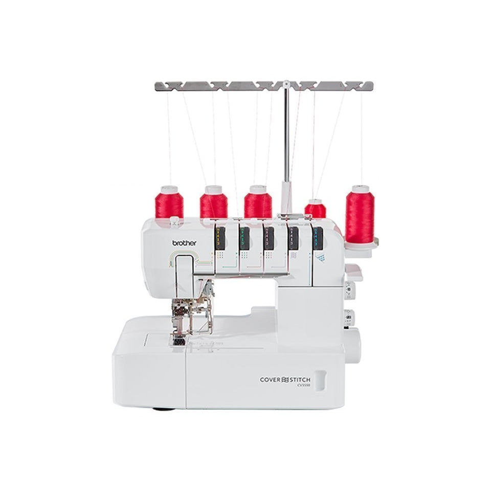 Máquina de Coser Overlok Brother CV3550, área de trabajo 6.1x3.9 pulgadas, costura con 3, 4 y 5 hilos, brazo libre, luz LED