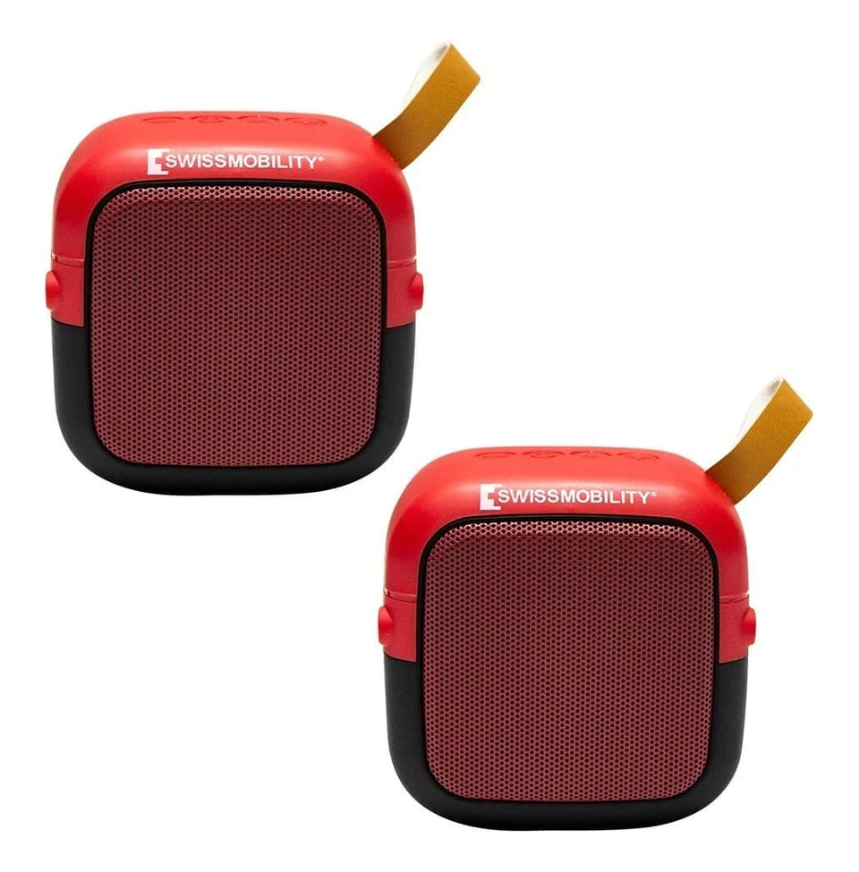 Par de Bocinas Bluetooth portátil, Swissmobility MSW-5RD