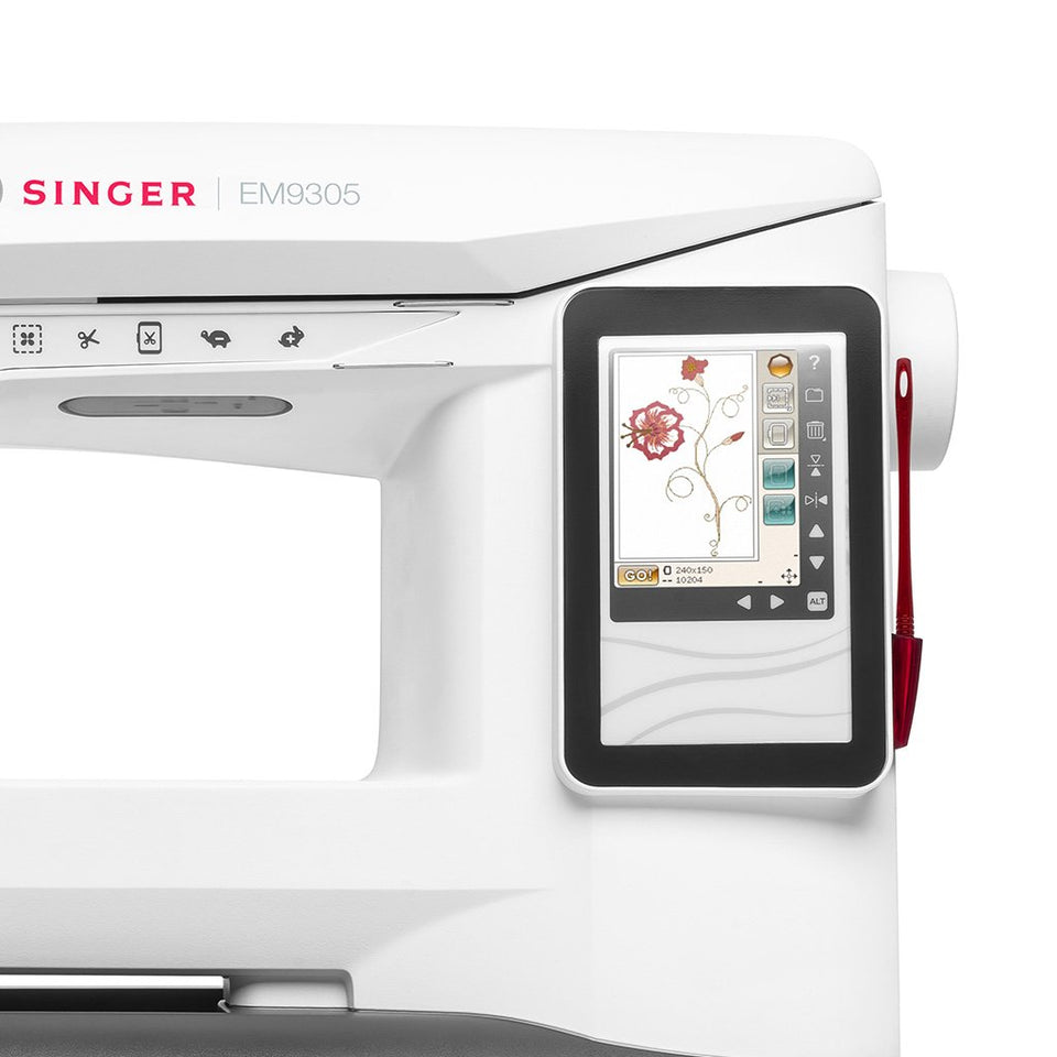 SINGER MÁQUINA BORDADORA EM9305, INCLUYE MEMORIA USB, 150 DISEÑOS