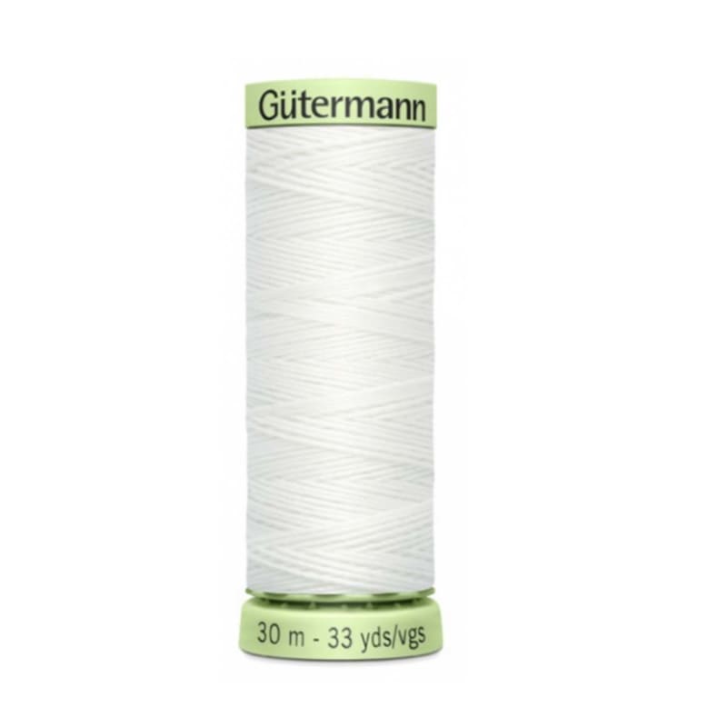 Hilo Gutermann para Ojales y Pespuntes, para Máquina de coser, Color Blanco, Mara 1003, de 30 mts, caja con 6 piezas mismo color