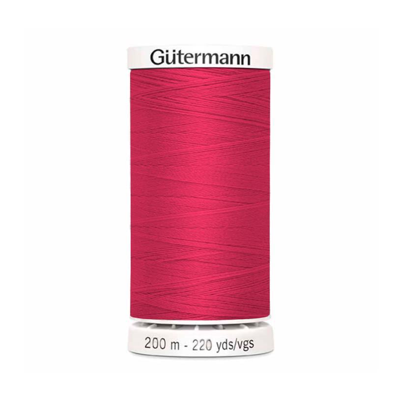 Hilo Gutermann Maralon, para Costura a Mano y Máquina de coser, Color Fiusha, con 200 mts. Caja con 12 Carretes del mismo color