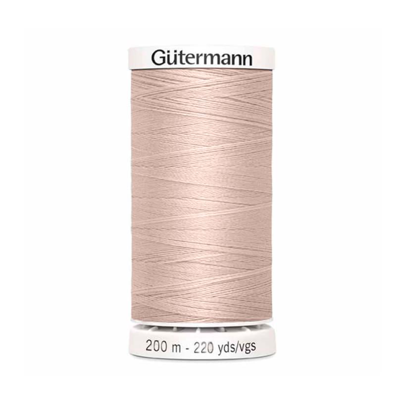 Hilo Gutermann Maralon, para Costura a Mano y Máquina de coser, Color Rosa Claro, con 200 mts. Caja con 12 Carretes del mismo color