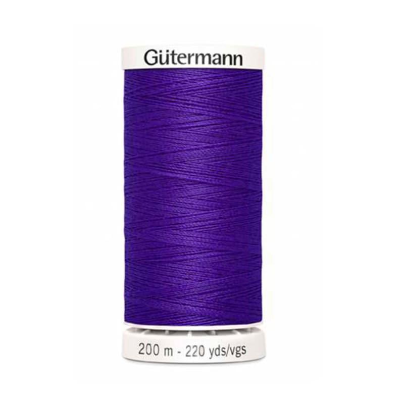 Hilo Gutermann Premium, para Costura a Mano y Máquina de coser, Color Morado, con 200 mts. Poliéster, caja con 6 carretes del mismo color