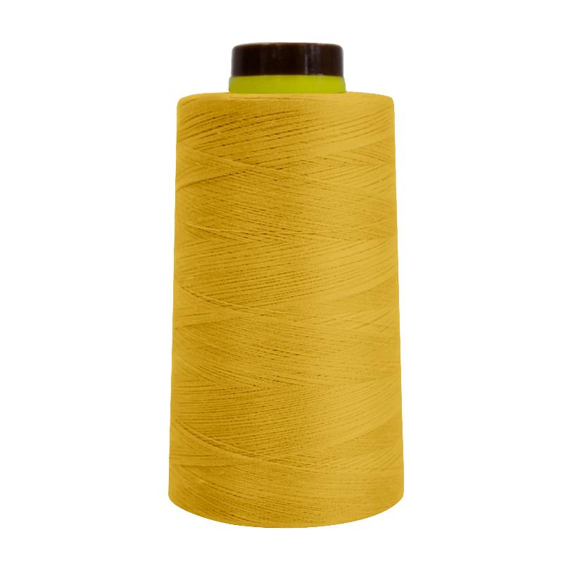 Hilo Gutermann Mara 120, para Costura a Mano y Máquina de coser, Color Amarillo, cono de 5000 mts. Poliéster