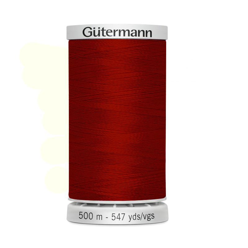 Hilo Gutermann Trilobal, para Máquina bordadora, Color Rojo, de 500 mts. Caja con 5 carretes, mismo color