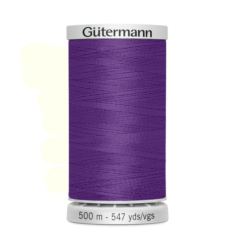 Hilo Gutermann Trilobal, para Máquina bordadora, Color Morado, de 500 mts. Caja con 5 carretes, mismo color
