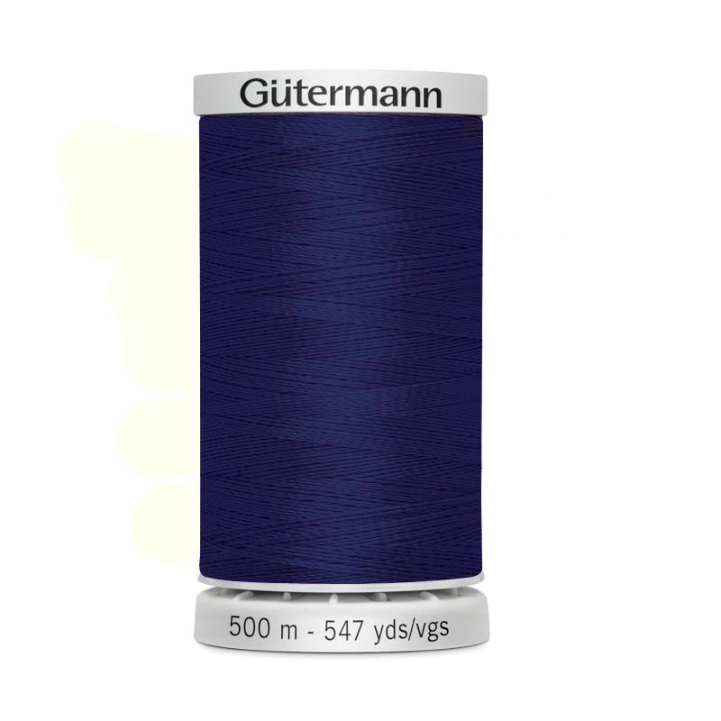 Hilo Gutermann Trilobal, para Máquina bordadora, Color Azul Marino, de 500 mts. Caja con 5 carretes, mismo color